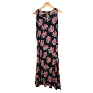 VTG 90s Honors Floral Midi Dress Sz S Romantic Grunge Cottagecore Boho Summer